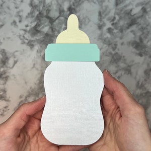 Porta-cartões de bebê SVG DXF | Porta-cartões para chá de bebê SVG Dxf | Porta-cartão de presente para garrafa | Porta-cartão-presente Svg |Corte do porta-cartão-presente