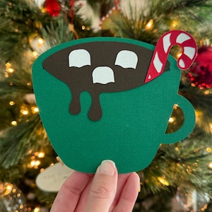Heiße Schokolade Geschenkkartenhalter SVG | Weihnachten SVG | Geschenkkarte geschnitten Datei | Hot Cocoa Tasse Geschenkkarte | Cricut | Kaffee Geschenk Karten Vorlage SVG