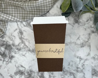 You Are Brewtiful| Coffee Gift Card Holder SVG DXF | Gift Card Holder SVG Dxf | Coffee Cup Svg |  Coffee svg | Gift Card Holder Cut File