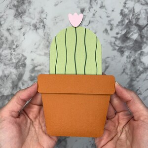 Cactus Gift Card Holder SVG| Flower Gifts | Gift Card Cut File| Flower ...