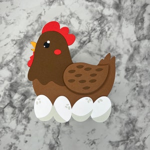 Titular de la tarjeta de regalo de pollo SVG DXF / Gallinero SVG / Archivo de corte de plantilla de pollo / Titular de la tarjeta de regalo Svg Dxf / Sobre del titular de regalo / Pollo