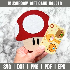 Titular de la tarjeta de regalo de setas SVG / Super Mario Favor Box SVG / Archivo de corte de setas / Titular de la tarjeta de regalo Svg / Super Mario SVG / Super Mario Svg