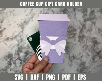Coffee Present | Coffee Gift Card Holder SVG DXF | Gift Card Holder SVG Dxf | Coffee Cup Svg |  Coffee svg | Gift Card Holder Cut File