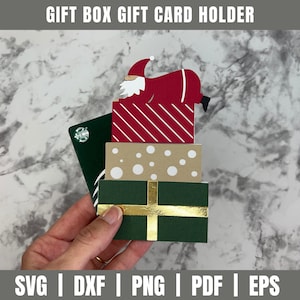 Porta carte regalo regali di Natale SVG / Natale SVG / File di taglio carta regalo / Carta regalo religiosa / Cricut / Modello carta regalo Babbo Natale SVG