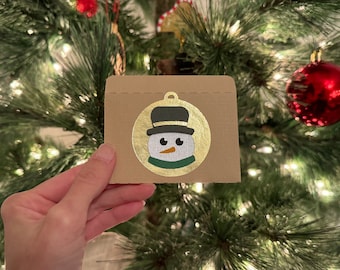 Christmas Snowman Gift Card Holder SVG| Gifts SVG | Gift Card Cut File | Christmas Gift Card | Santa Template Gift Card Holder| Cricut |