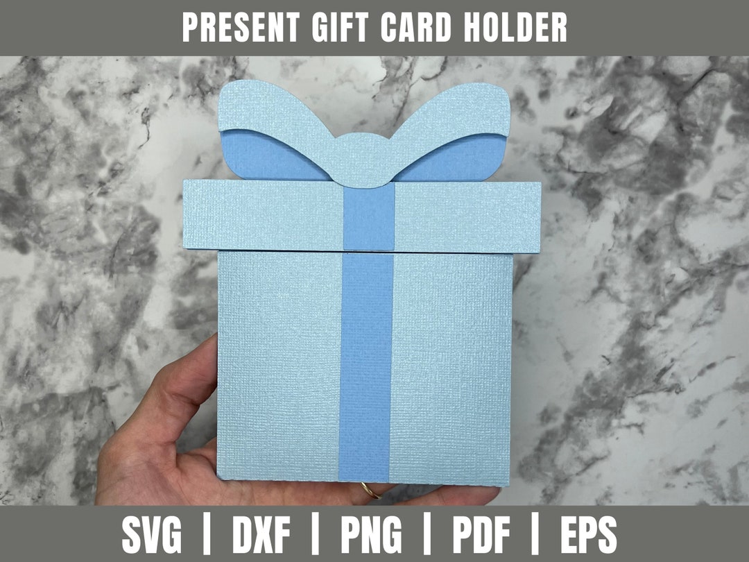 Present Gift Card Holder SVG Gifts SVG Gift Card Cut File Birthday Gift