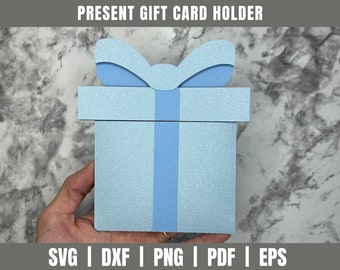 Present Gift Card Holder SVG| Gifts SVG | Gift Card Cut File | Birthday Gift Card | Birthday Template Gift Card Holder| Cricut | Present SVG