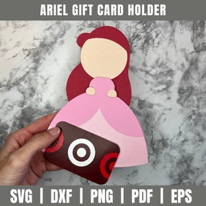 Princess Gift Card Holder Template SVG | Princess Template| Princess and Dwarf Cut File| Princess Party Favor SVG| Princess Printable SVG