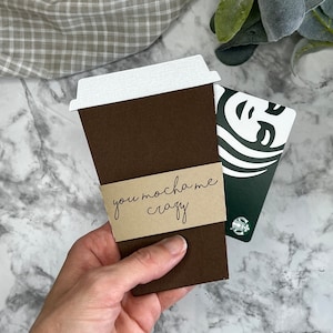 You Mocha Me Crazy| Coffee Gift Card Holder SVG DXF | Gift Card Holder SVG Dxf | Coffee Cup Svg |  Coffee svg | Gift Card Holder Cut File