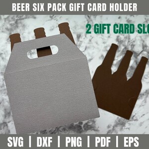 Zespack bier SVG | Vaderdag SVG | Cadeaukaart gesneden bestand| Bier Vaderdag Cadeaubon | Bier verjaardag SVG | Bier Six Pack Card | Vaderdag