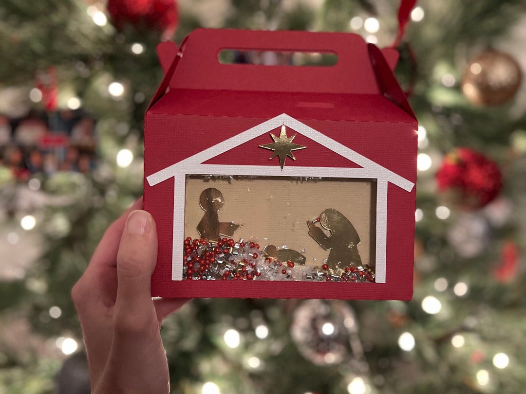 Nativity Christmas Box | Christmas Gift Box SVG | Gift Card Holder SVG ...