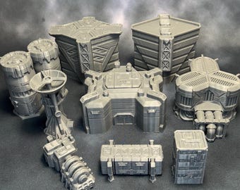 thumbnail image 2 of Small Sci-Fi Building With Hex Base X2 – 6mm Scale Terrain For Battletech & Tabletop Wargames 2 of 5