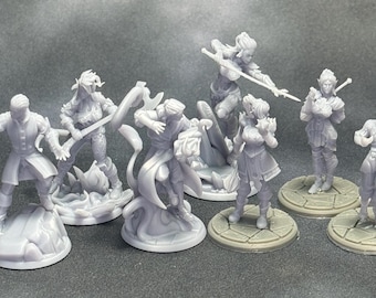 Fantasy Adventurers Miniatures Set | 28mm Resin RPG Party