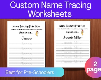 Personalized Name Tracing Worksheet: Handwriting Practice (PDF Download)
