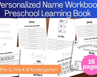 Personalized Name Tracing Workbook: Preschool Handwriting Practice (PDF Download)