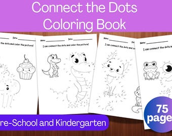 Connect the Dots Coloring Book: 75 Fun Animal & Object Activities (PDF Download)
