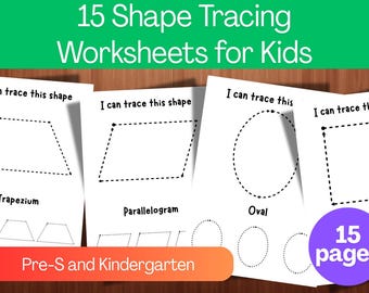 Shape Tracing Worksheets: Preschool Learning Activity (PDF Download)