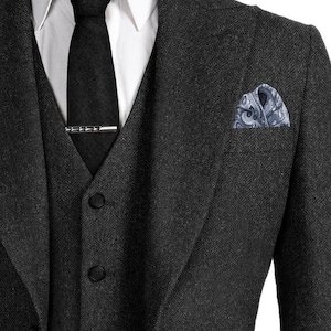 Mens 3 Piece Suit Tweed Herringbone Stunning Peaky Blinders Tom Shelby High Quality image 5
