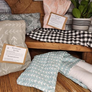Microwavable/Freezable Rice Bag with Removable Washable Cotton Cover