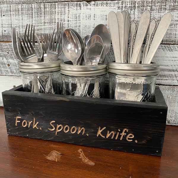 Spoon Fork Knife Holder Etsy