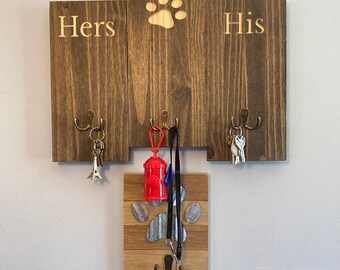 Porta llaves y correa de perro personalizables para él y para ella