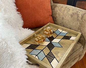 Carved Design Serving Tray