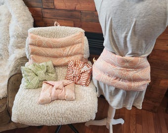 Bolsa grande de arroz para microondas con lazos - Paquete frío-calor