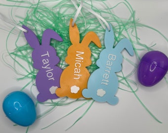 Personalized Easter Basket Bunny Tags