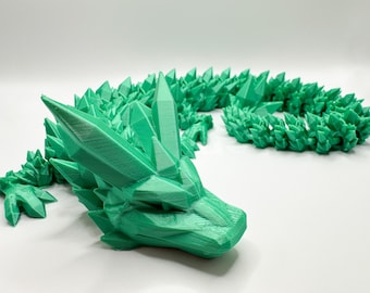 Articulated Crystal Dragon - 3D Printed Fidget Desk Toy