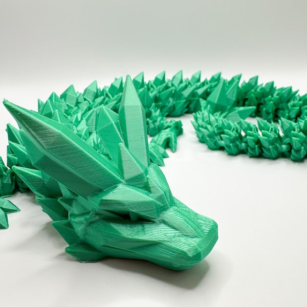 Articulated Crystal Dragon - 3D Printed Fidget Desk Toy