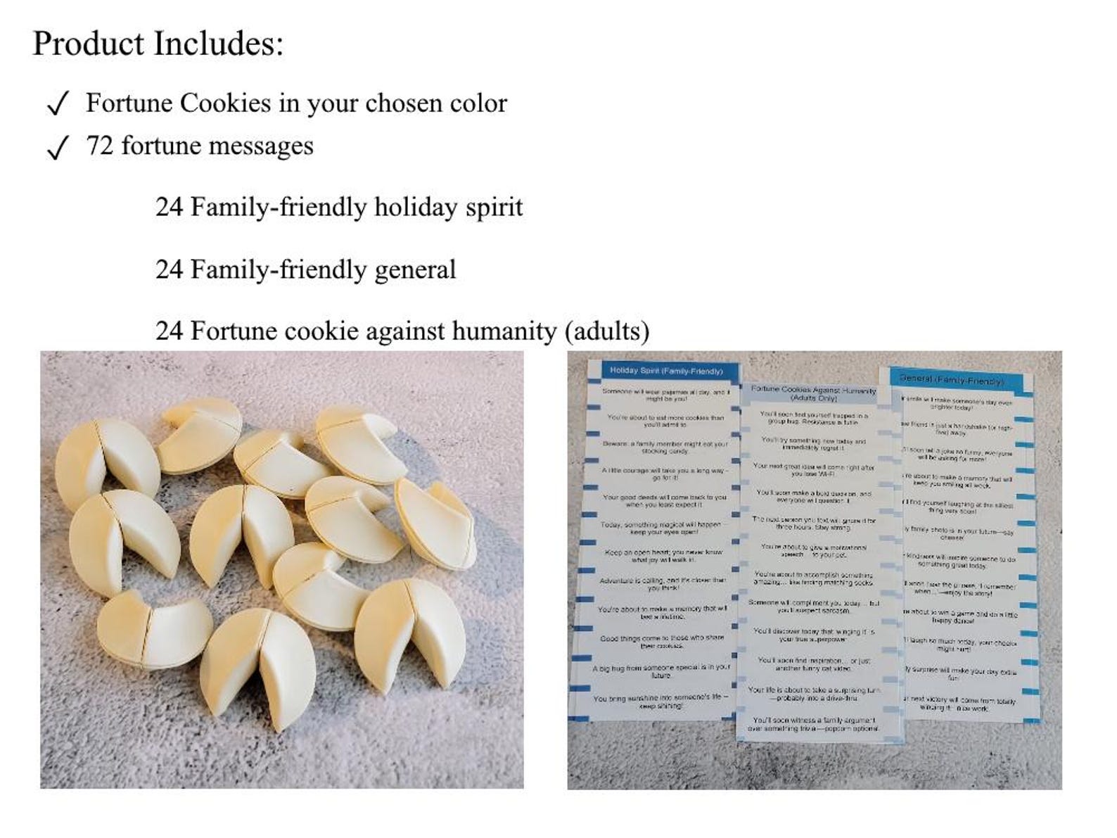 Plastic Fortune Cookies With Holiday Messages | Stocking Stuffers ...