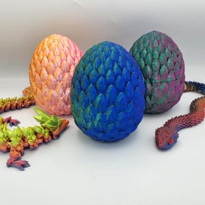 Dragon Egg, Dragon Scale Egg, 3d Printed Egg - Lots of Colors and Rainbow!