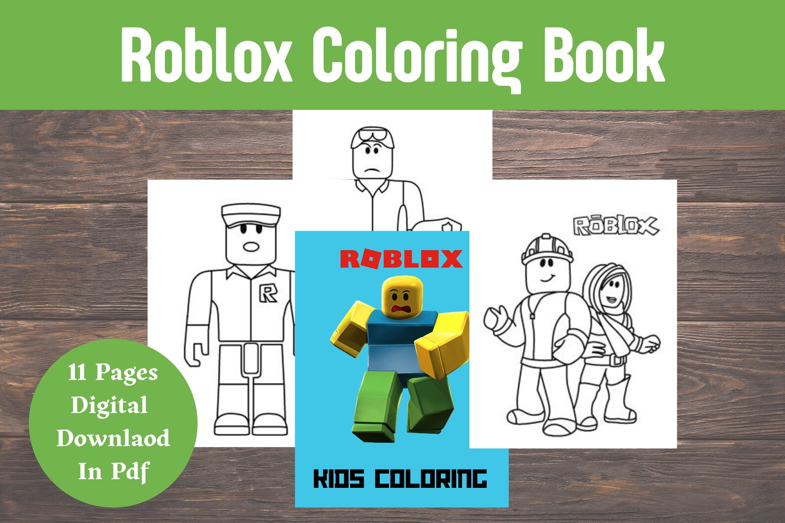 Roblox Coloring Book for Kids: Over Unique Pages Featuring - Etsy