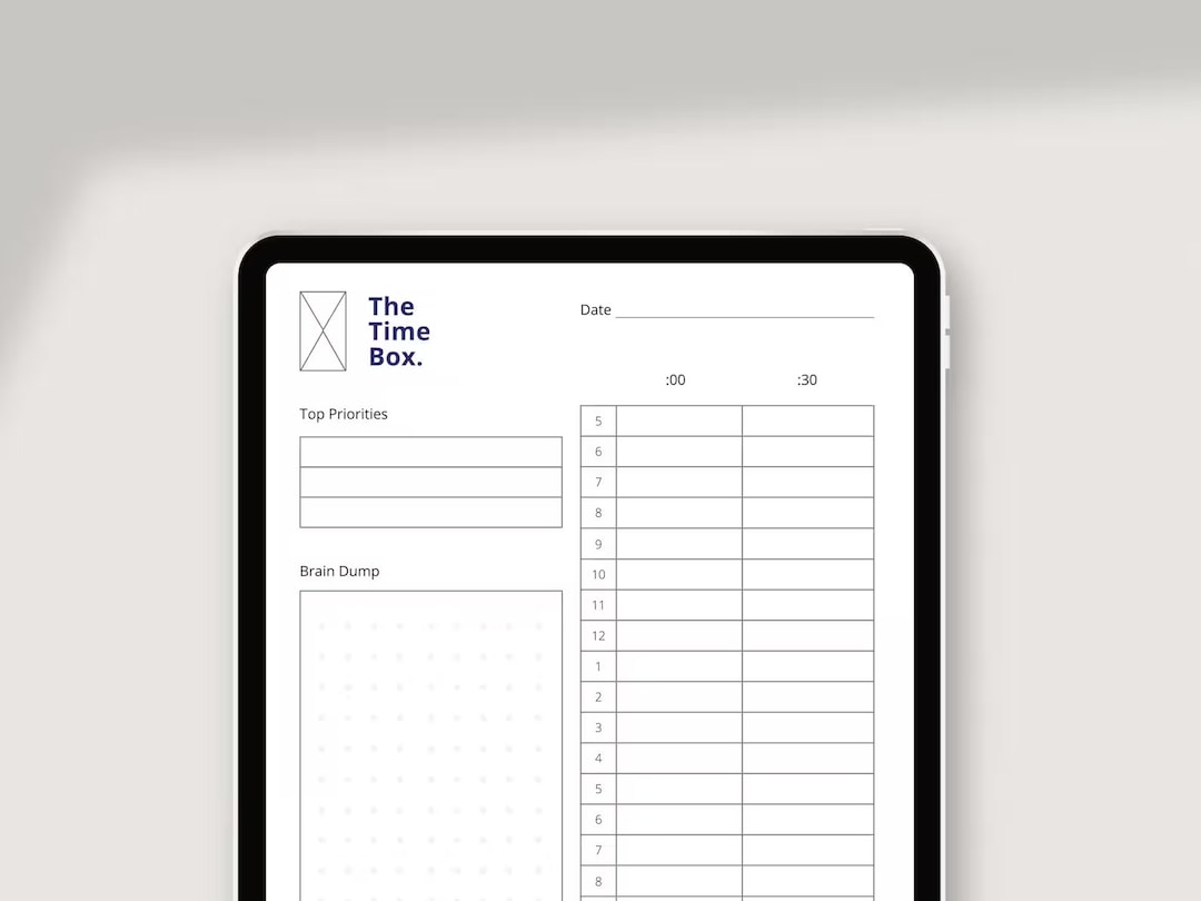 daily-timebox-planner-printable-pdf-template-to-do-list-etsy