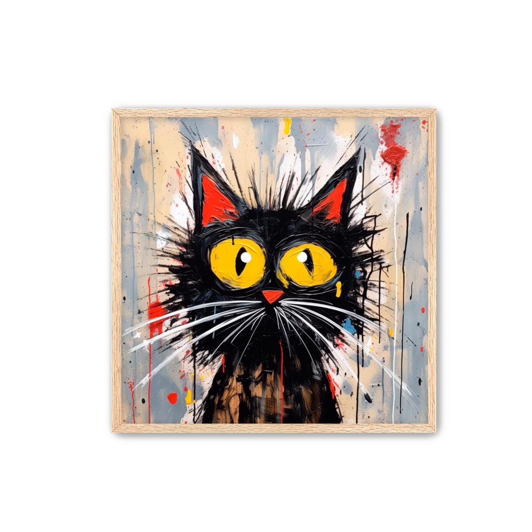 Abstract Cat Graffiti Art Print: Street Style Home Decor - Etsy