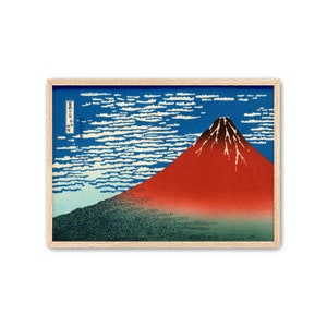 Fine Wind, Clear Morning - Hokusai Katsushika Art Reproduction. Famous Art.  Japanese Art | Ukiyo-e | Classic Vintage Japanese Art