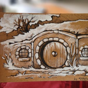 Originale Künstlerpostkarte – Handgemaltes Mini-Kunstwerk – Zufälliges oder individuelles Motiv – Einzigartige Mail Art – Kostenloser Versand