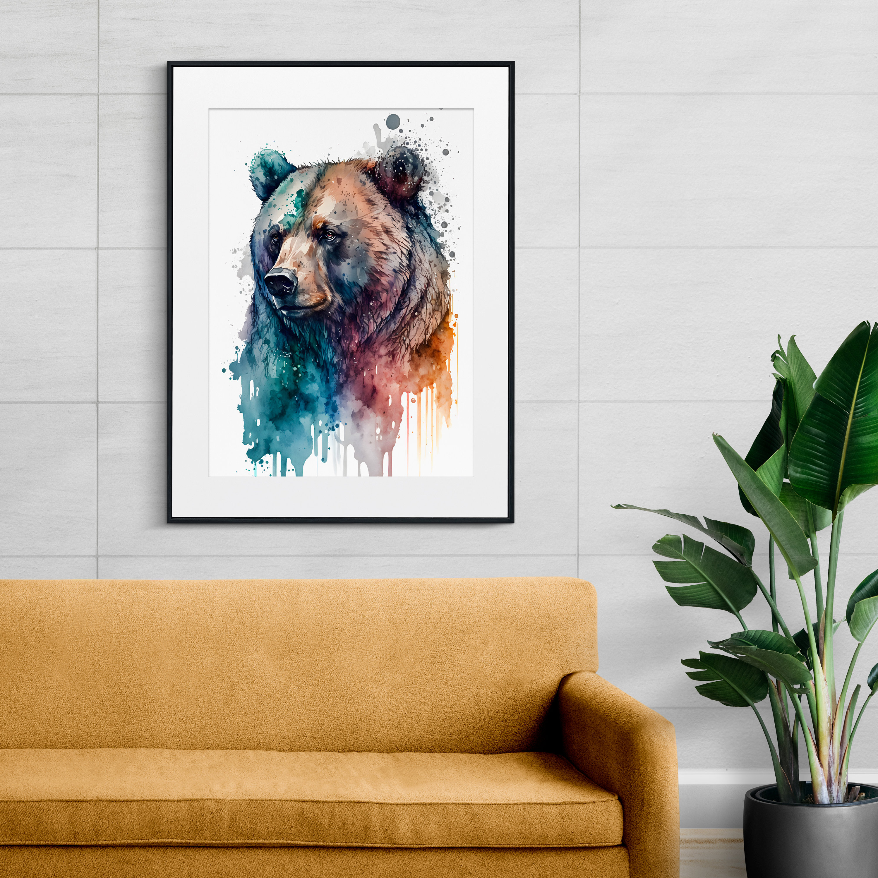 [ LMC]★WATER COLOR BEAR HEAD TEE WATER COLOR BEAR HEAD TEE black - LMC | 60% - Asian Fashion