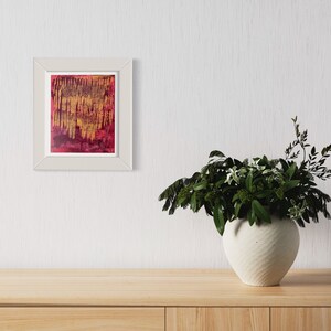 Impression d&#39;art abstrait rouge : impression giclée « Sway » (8 x 10)