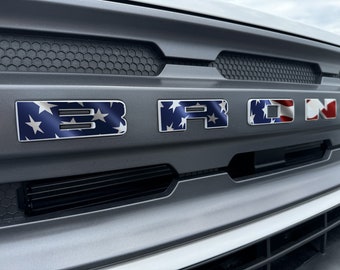 Bronco Grille Lettering Vinyl Wrap Inlay