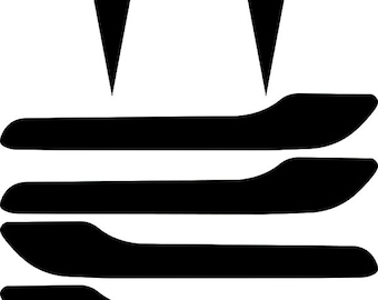 Model 3/Y Emblem Logo Door + Handles Decal Vinyl Wrap (12pcs/set)