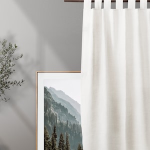 Linen blackout curtains Tab Top, nursery blackout curtains, linen curtains bedroom, farmhouse blackout curtains. Curtains for Bedrooms