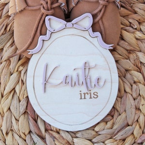 Vintage Bow, my name is, Mini Baby Name Sign, Name Announcement, Hello My Name Is, Hello My Name Is Sign, baby name, Name Announcement Sign