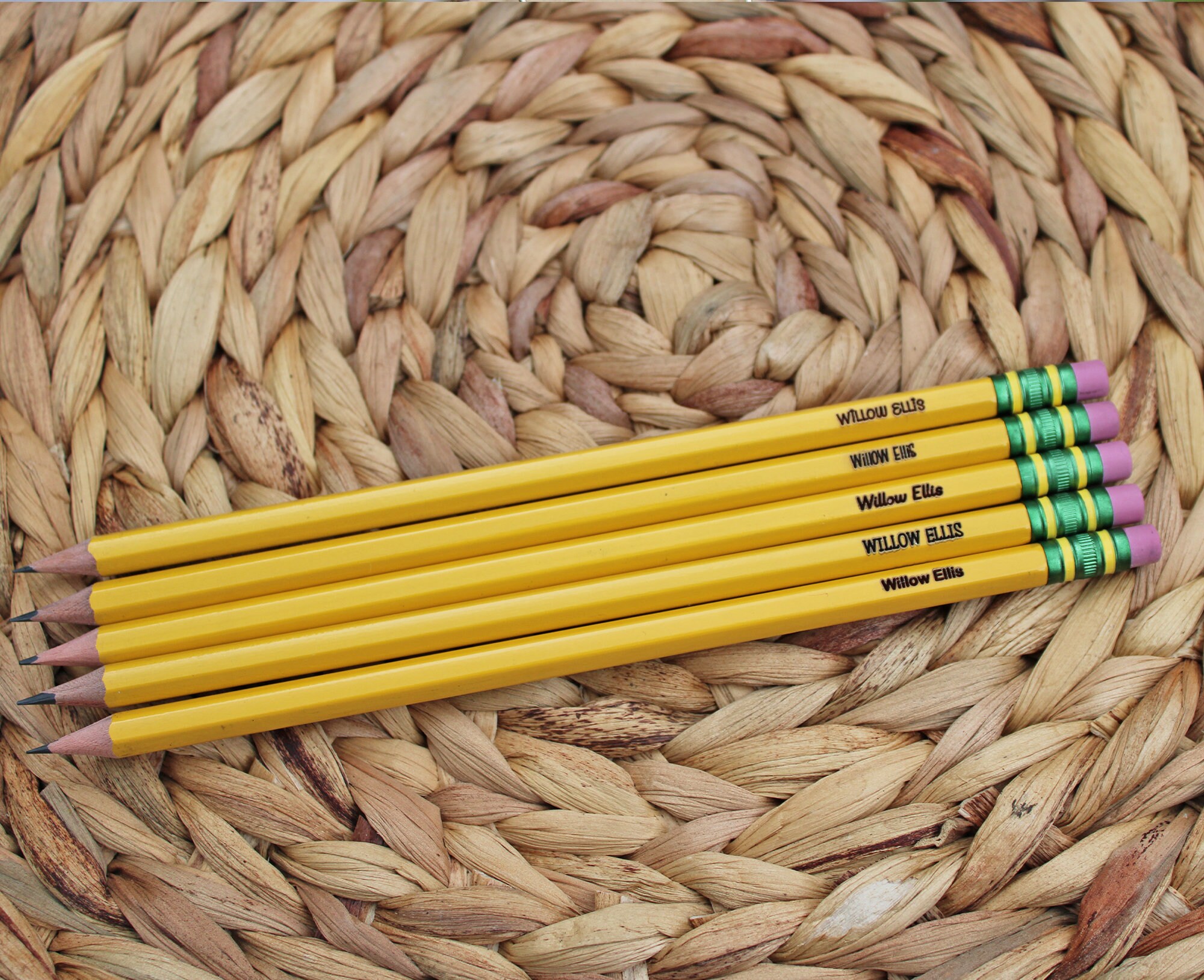 Engraved Pencils, Custom Name Pencils , Engraved Name Pencil Set, Back ...