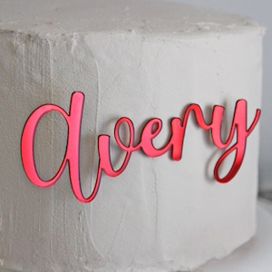 Name Cake Charm, Custom Cake Topper, Acrylic Cake Topper, Bday Cake Topper, Cake Décor, Laser Cut Name, Birthday Cake Topper, mirror topper