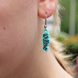 Name Earrings,  Personalized Gift for Her,  Minimalist Earrings,  Personalized Earrings,  custom name earrings, personalize name earrings