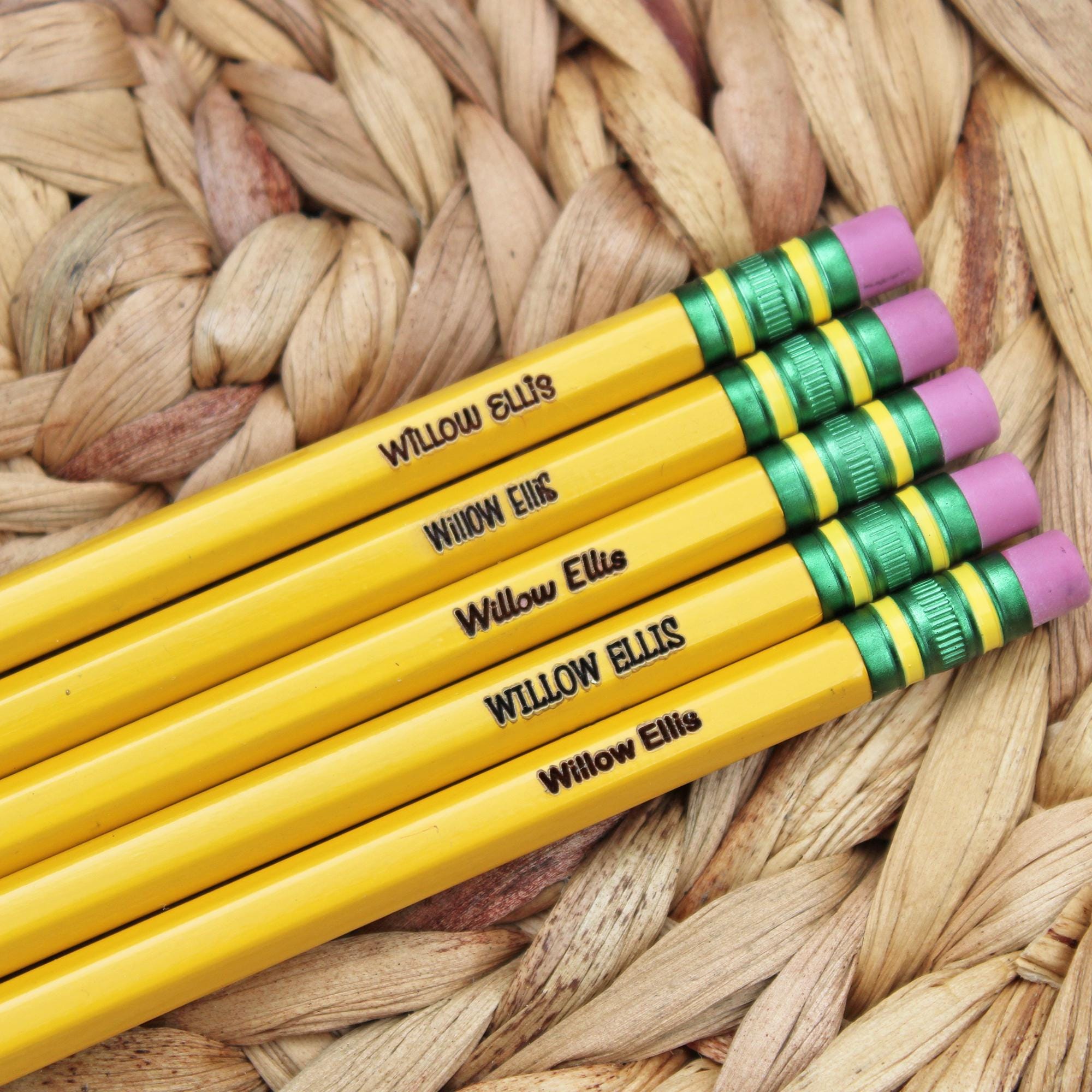 Engraved Pencils, Custom Name Pencils , Engraved Name Pencil Set, Back ...