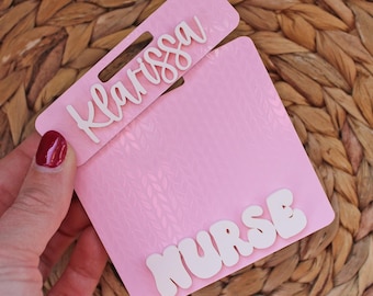 Custom Acrylic Badge Buddy, Nurse Badge Buddy, ID Holder, Badge Buddy, Custom Badge Buddy, Badge Accessories, Badge buddy, ID holder, Badge