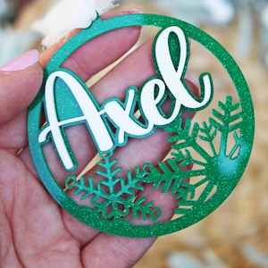 Christmas Ornament, Snowflake Christmas ornament  , snowflake gift , Christmas Gift, Christmas Gift, Personalized Ornament, Childs keepsake