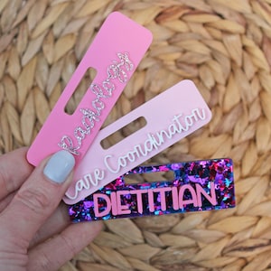 Custom Acrylic Badge Topper, Badge Buddy topper, ID Holder, Acrylic Badge Buddy, Custom Badge Buddy, Badge Accessories, Badge, badge topper